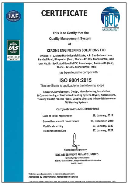 ISO Certificate